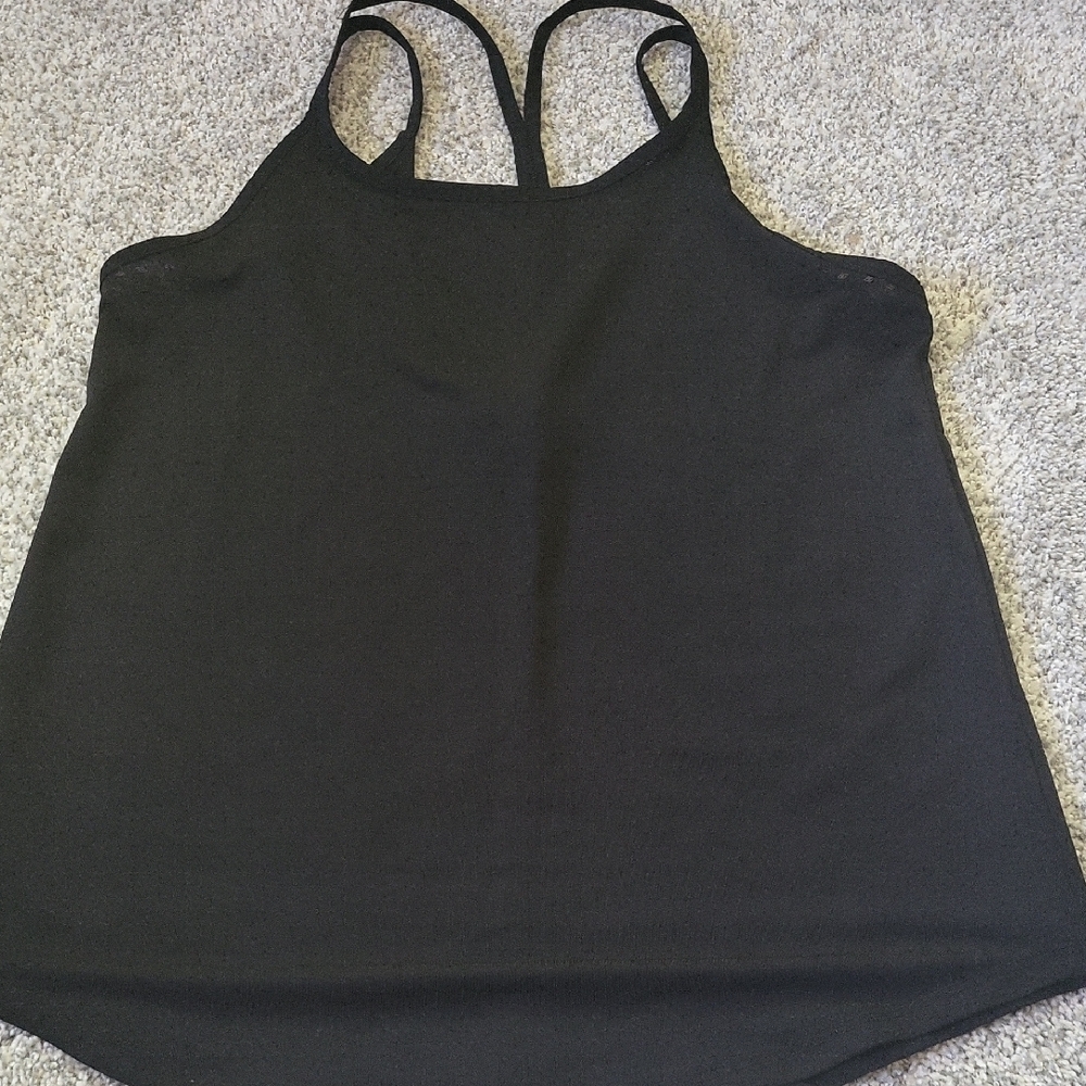 ZYIA Black Sleeveless Tank Top with Racerback